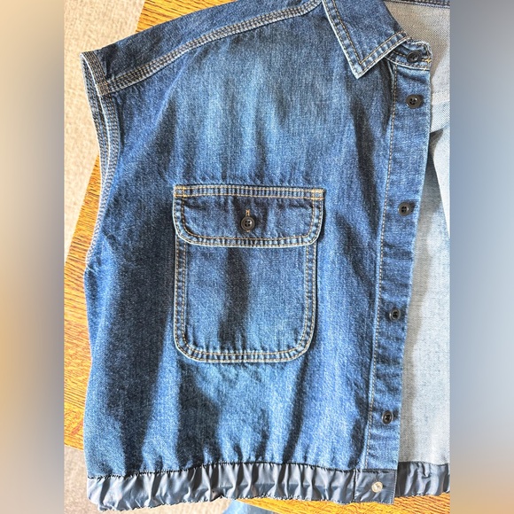 Sacai Denim Shirt with Drawstring Detail - Picture 5 of 7